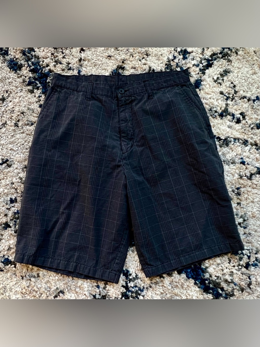 Subculture Men's Gray & Black Plaid Casual Shorts